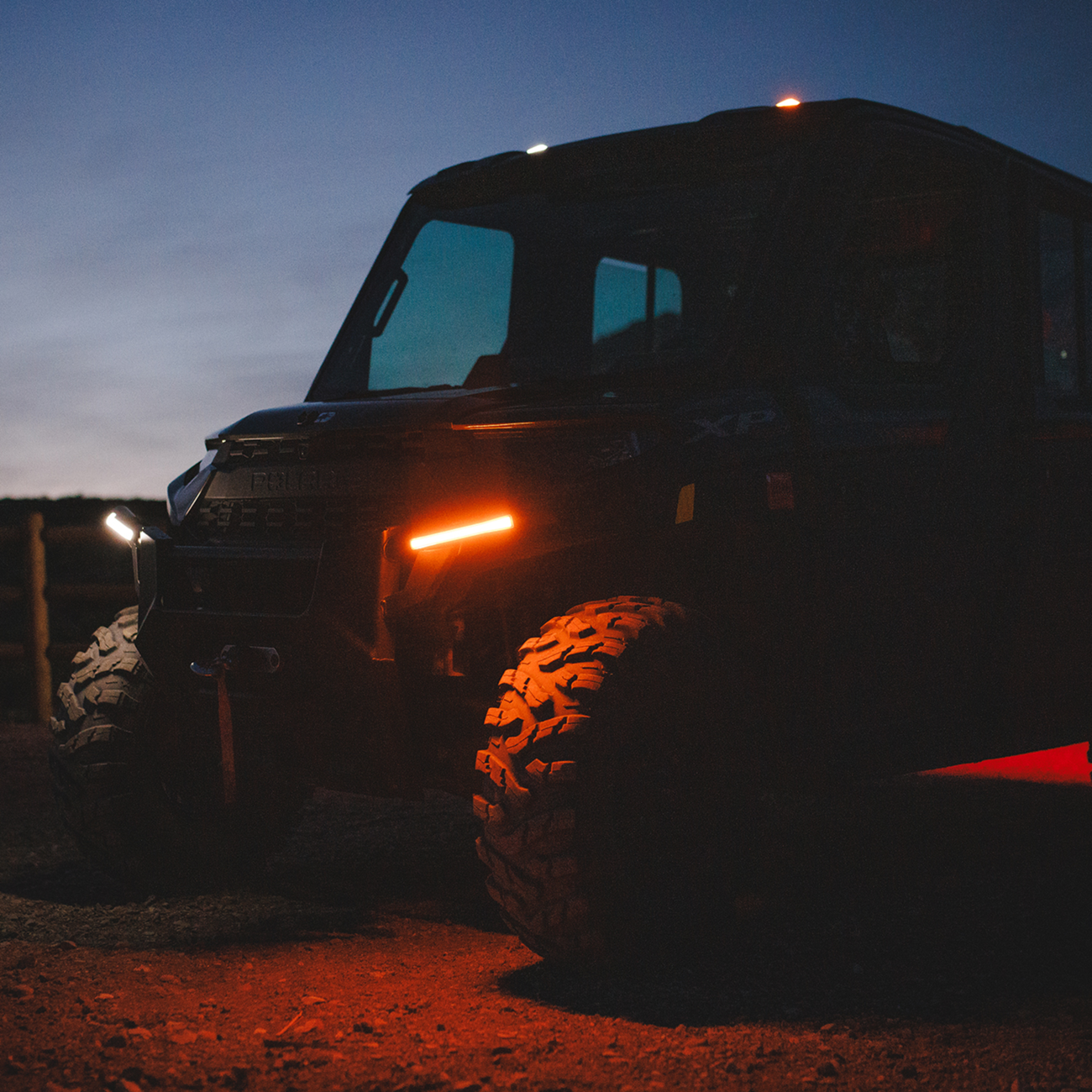 Ravek Auto-Cancel Turn Signal Kit w/White Running Lights Polaris Ranger 2015-2018
