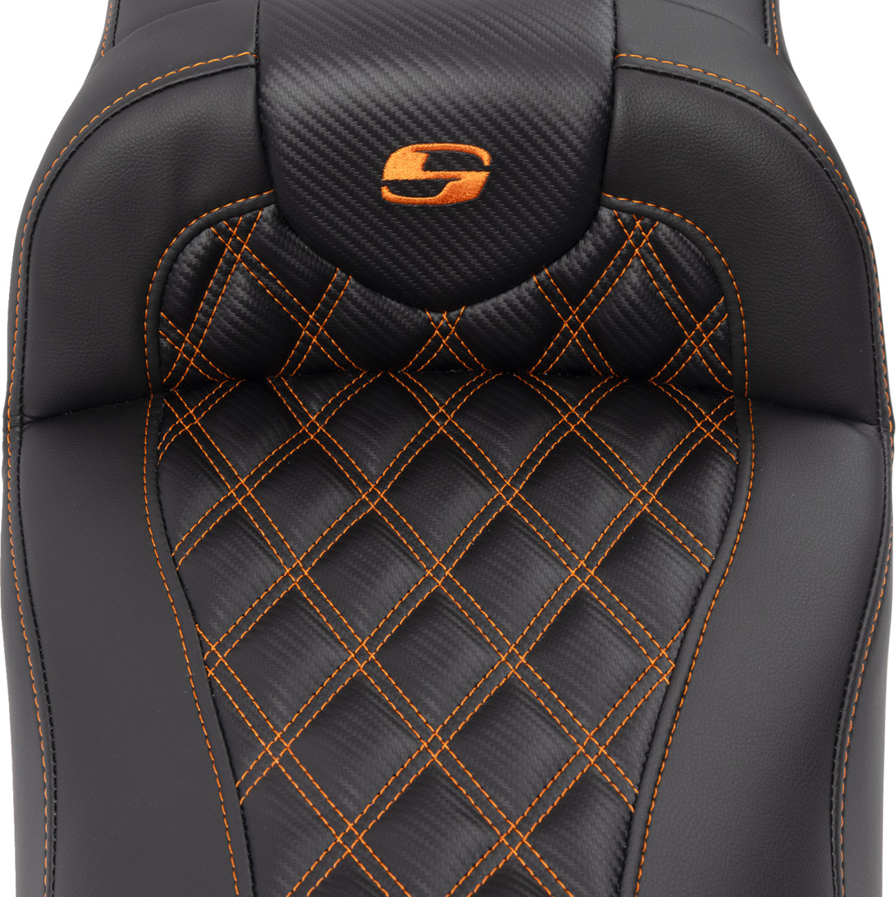 Saddlemen Roadsofa Extended Reach Seat Backrest Orange Stitch FLHX FLHXSE 23-24