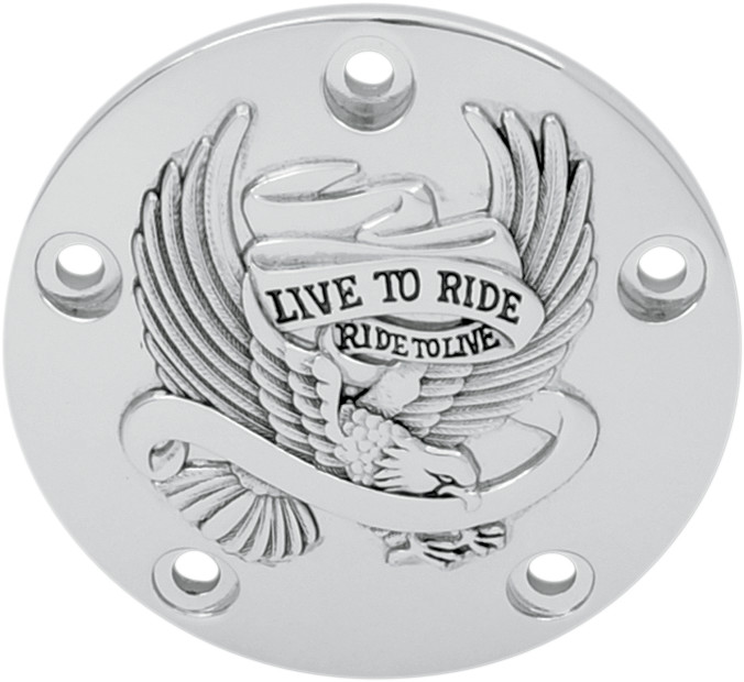 Drag specialties Points Cover - Chrome/Black Harley Davidson