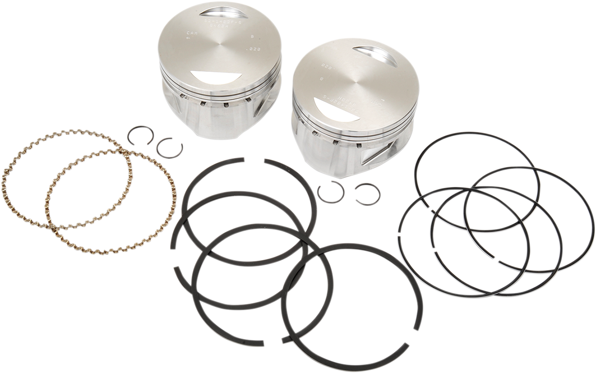 S&S Cycle Forged 4" Bore Piston Kit For S&S 100" / 107" Motors