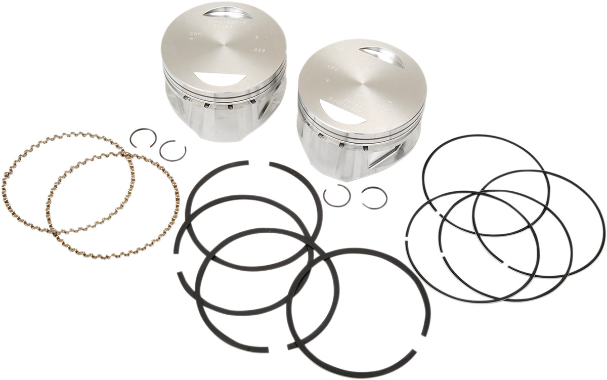 S&S Cycle Forged 4" Bore Piston Kit For S&S 100" / 107" Motors