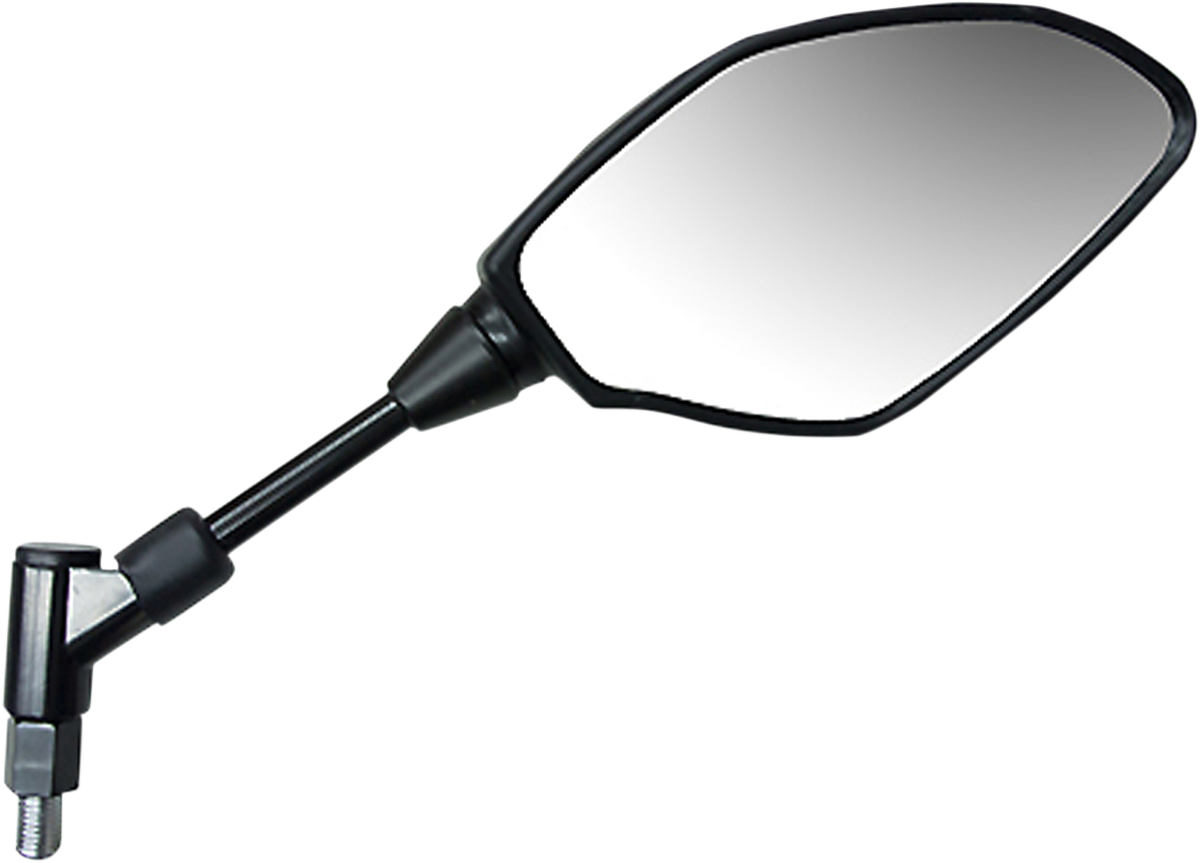 Emgo Mirror - Side View - Polygon - Black - Right 2014-2015 Yamaha FZ-09