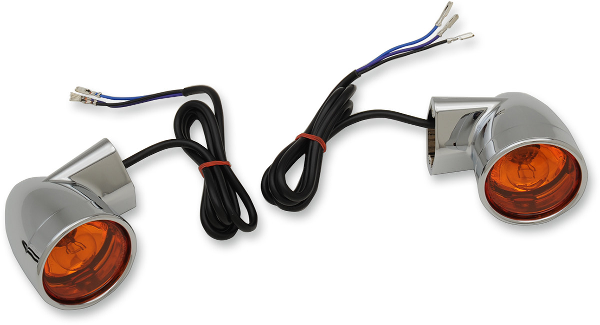 Drag specialties Bullet Turn Signal Lights - Front - Chrome - Harley-Davidson Harley Davidson