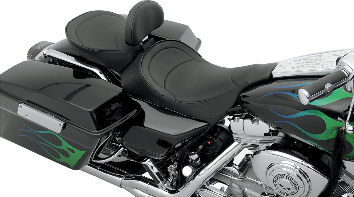 Drag specialties seats Solo Seat - Mild Stitched - Driver Backrest - FLT '97-'07 Harley Davidson