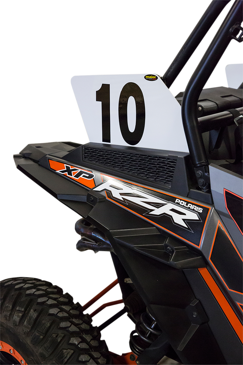 Maier Number Plates - White 2014-2018 Polaris RZR XP 4 1000 EPS / 2017-2019 Polaris RZR 4 XP 1000 4x4 / 2020-2020 Polaris RZR XP 4 1000