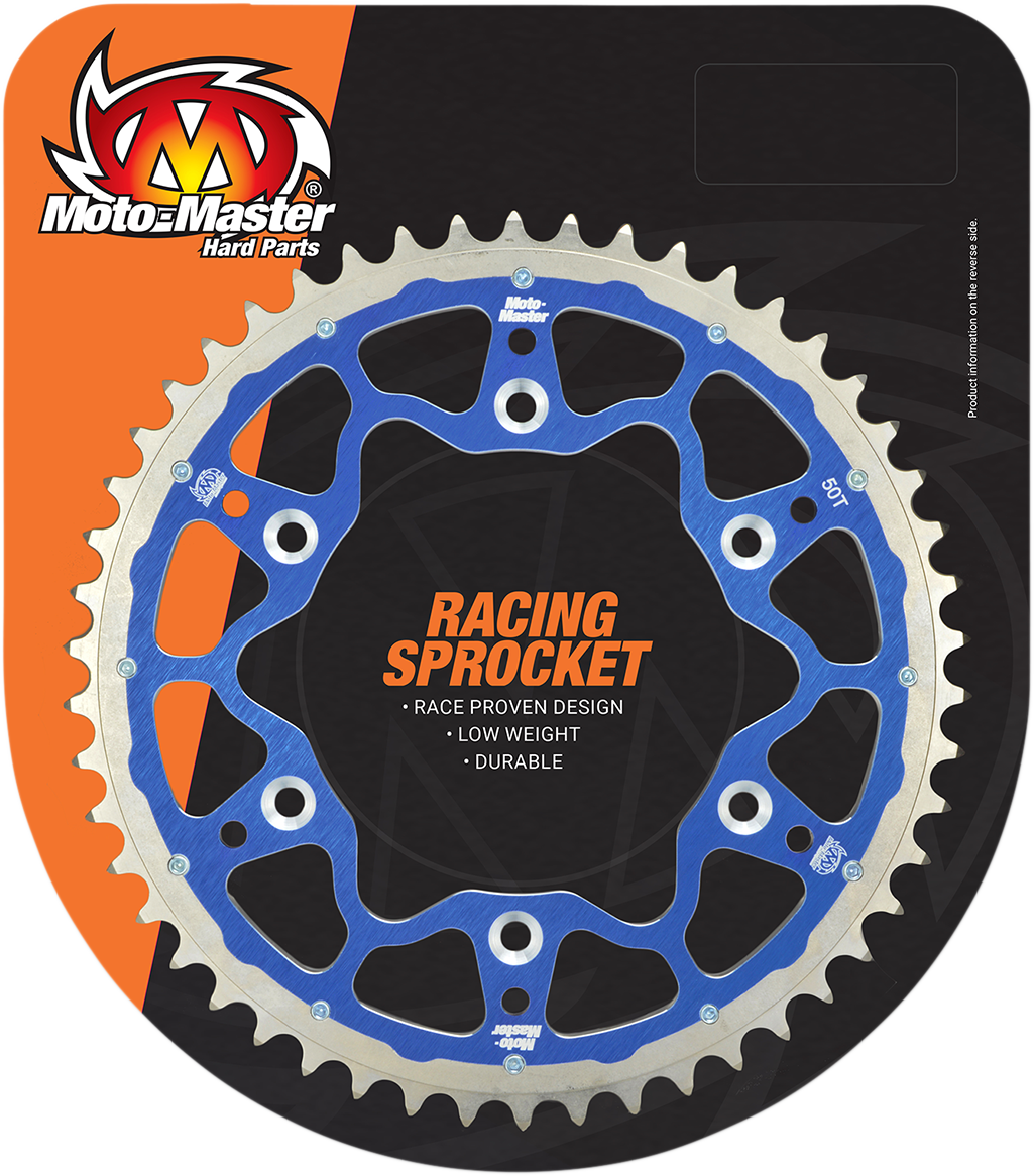 Moto-master Fusion Series Dual Ring Rear Sprocket - 50 Tooth - Blue Gas Gas/Husaberg/Husqvarna/KTM/Triumph 50T