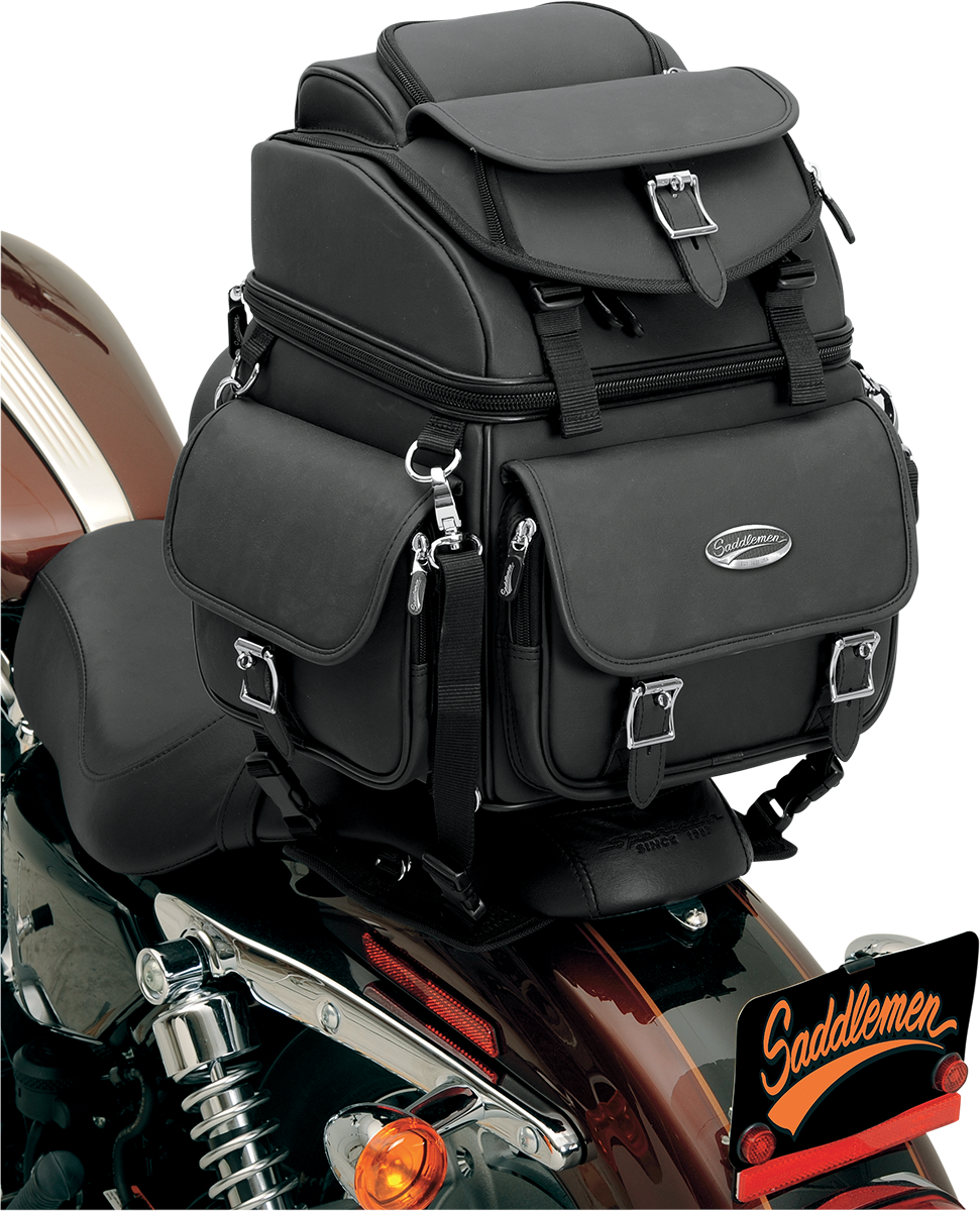 SADDLEMEN BR1800EX Combination Backrest, Seat, and Sissy Bar Bag