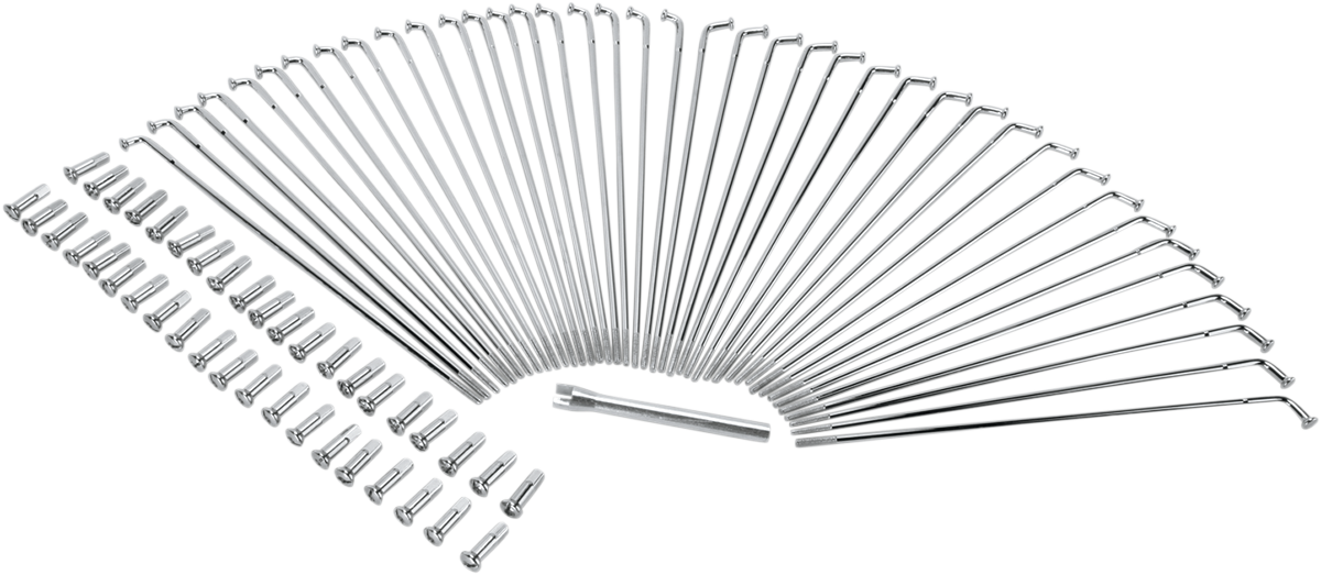 Drag specialties Spoke Set - Drop Center - Front - Chrome - 21" Harley Davidson
