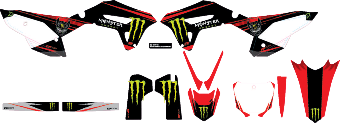 D'cor visuals Graphic Kit - Monster Energy - CRF450R 2021-2022 Honda CRF450R
