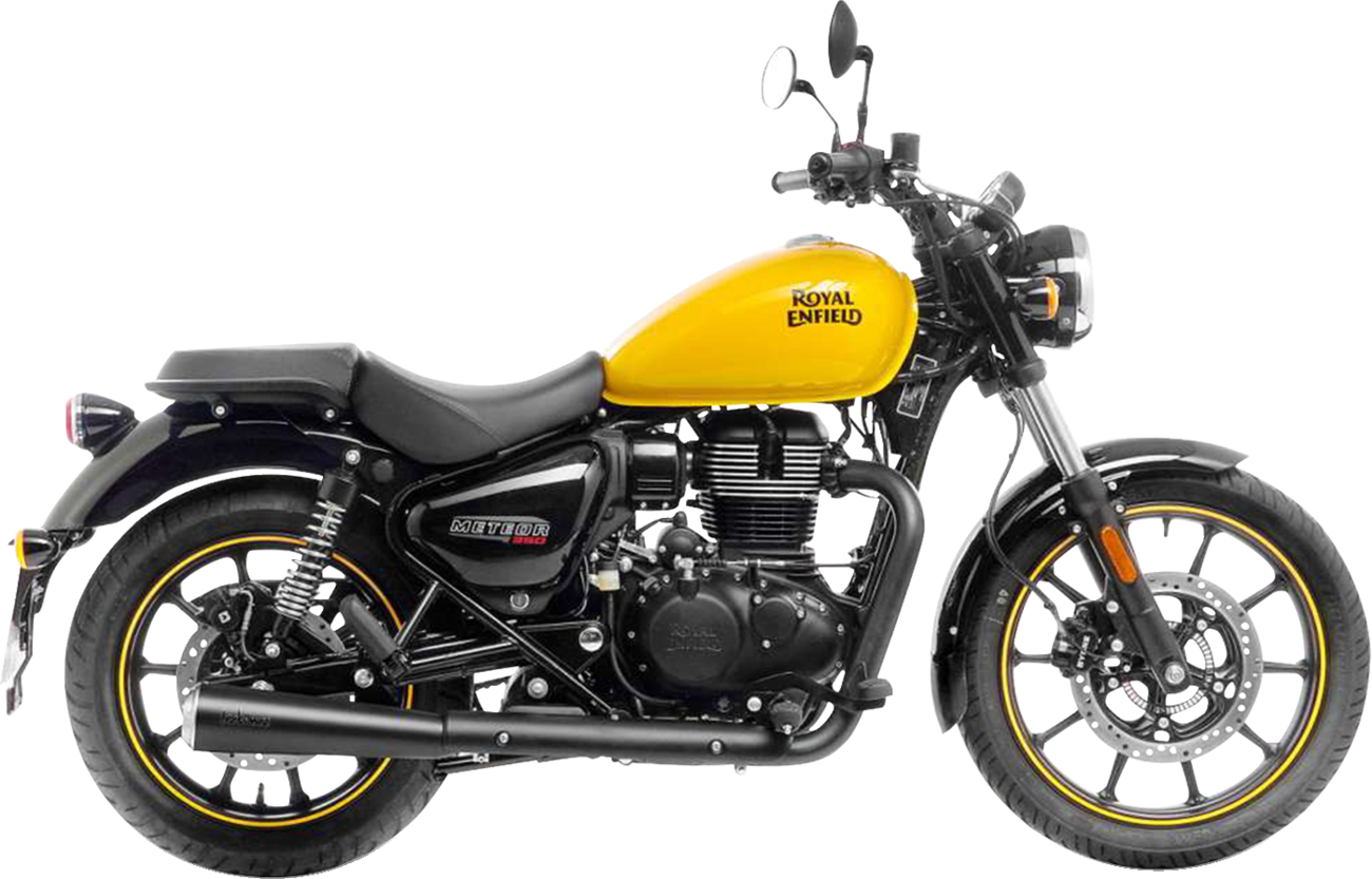 Leovince Classic Racer Black Edition Slip-On Muffler 2021-2024 Royal Enfield Classic 350 / 2021-2024 Royal Enfield Meteor 350  