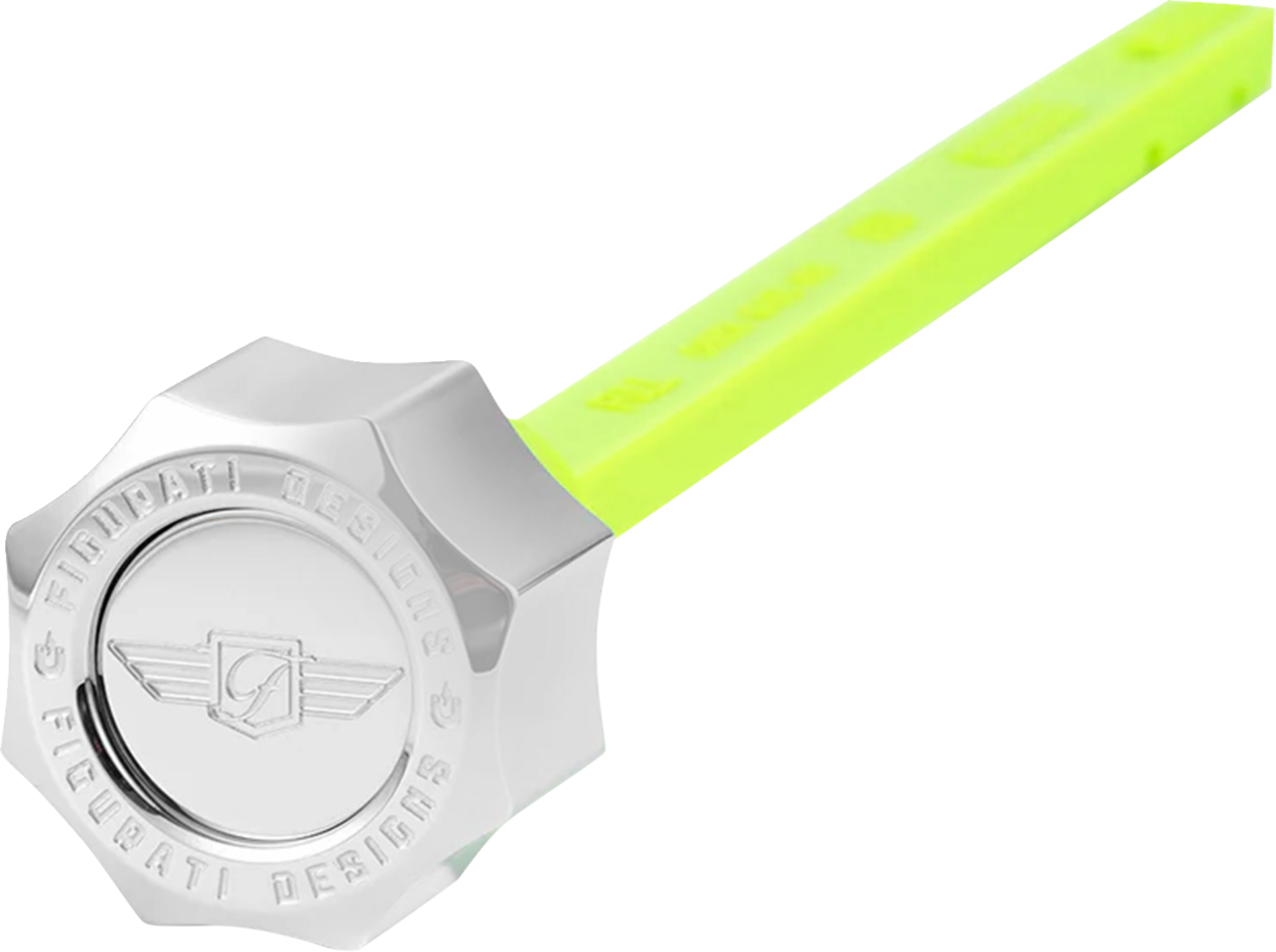 Figurati Designs Stainless Steel Curved Magnetic Oil Dipstick For Harley