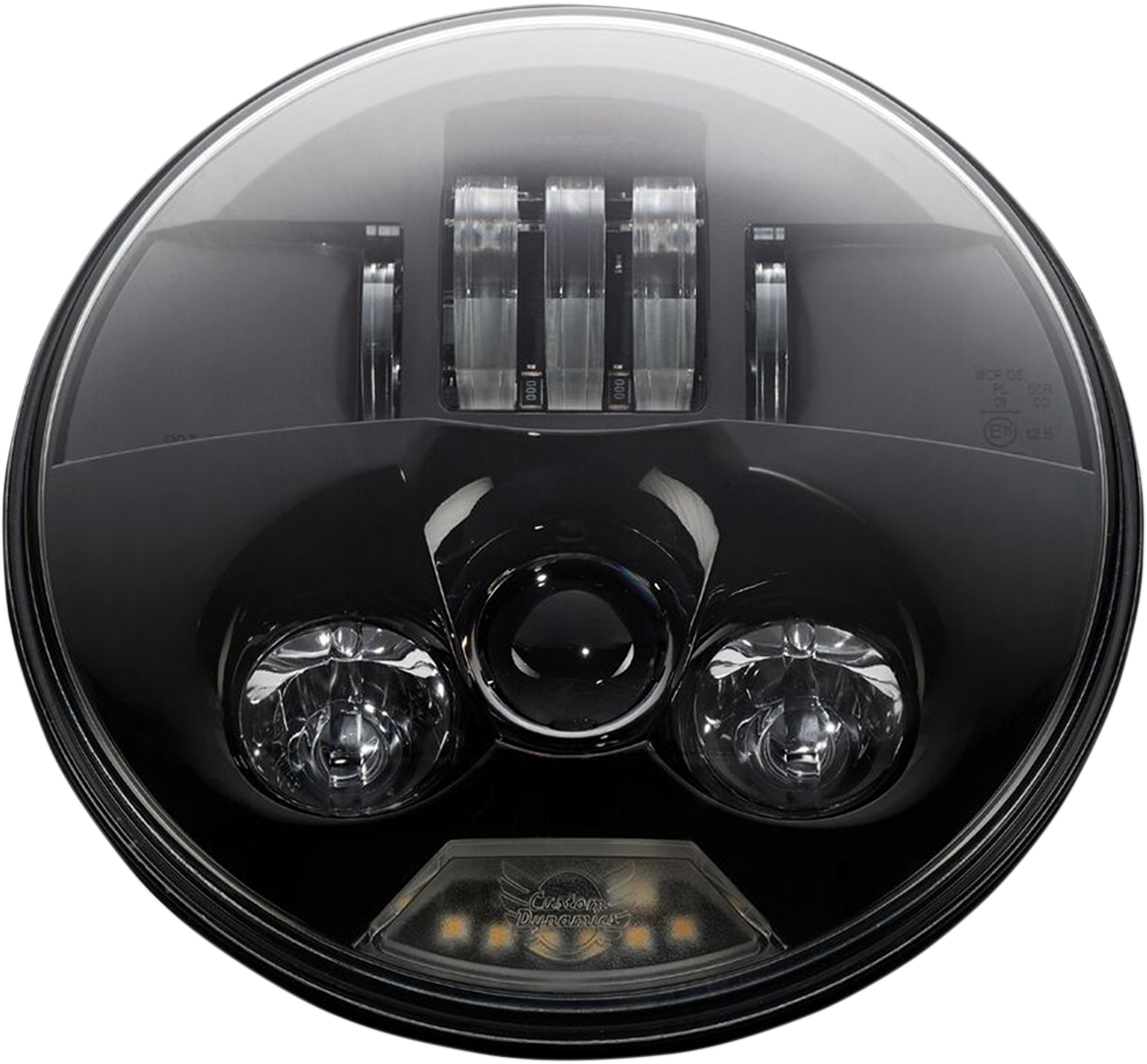 Custom Dynamics Black 7" Probeam H4 LED Dual Front Headlight 1983-2022 Harley