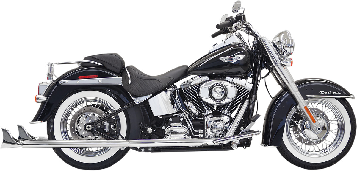 BASSANI XHAUST True Duals Exhaust System with Fishtail Mufflers — with Baffles