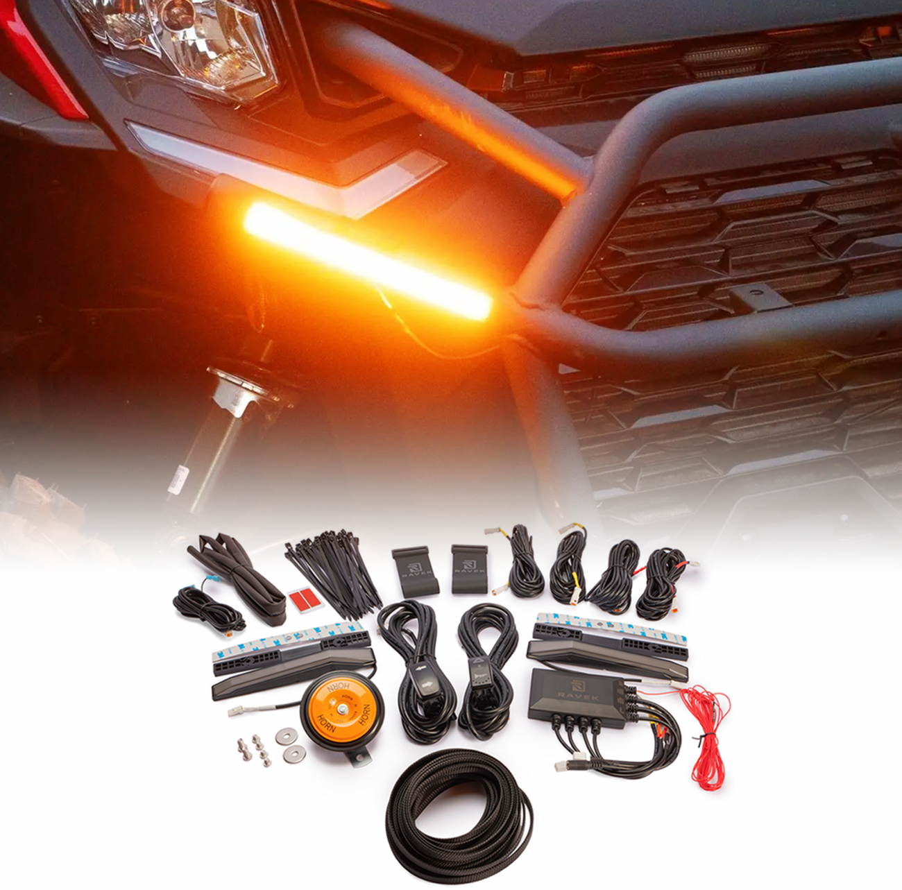 Ravek Auto-Cancel Turn Signal Kit w/White Running Lights Can-Am Commander 2021-2025