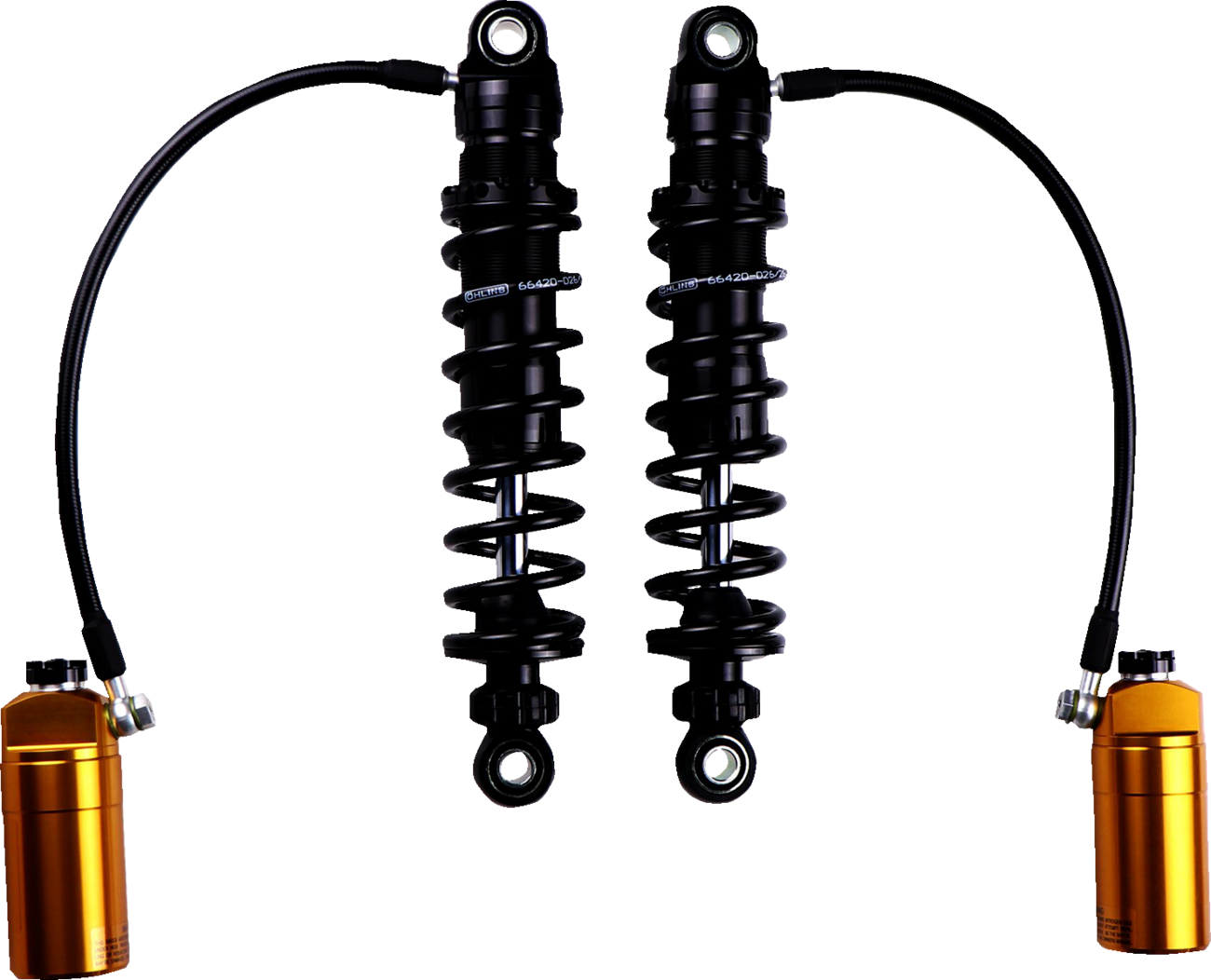 Ohlins S36HRCL Rear Reservoir Shocks For Harley Touring 2014-2025