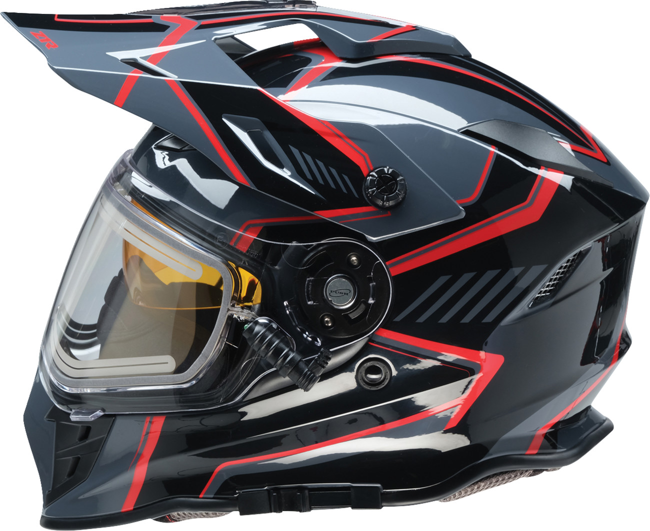 electric helmet snowboard Z1R Warrant Snow Shield Neuron Orange/Green the DOT Dome MIPS Helmet - Neon
