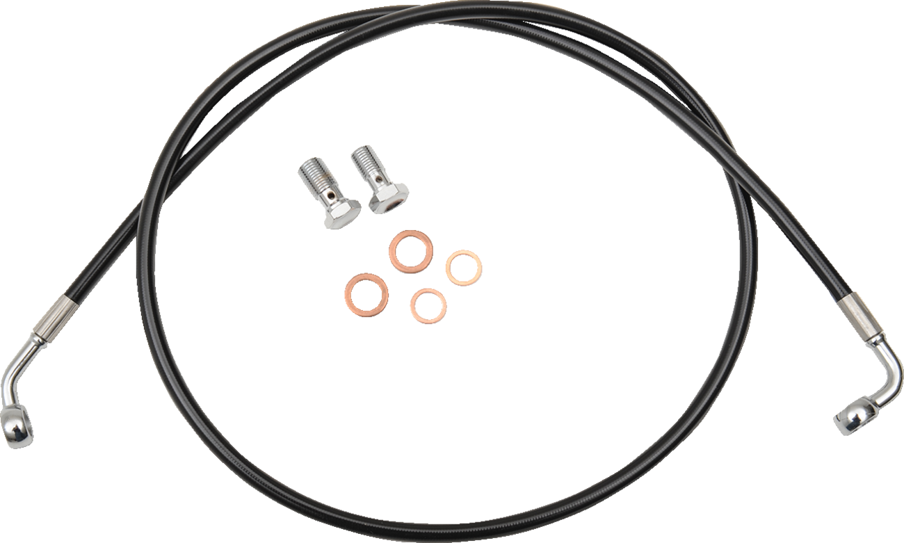 Black Braided Brake Line Kit