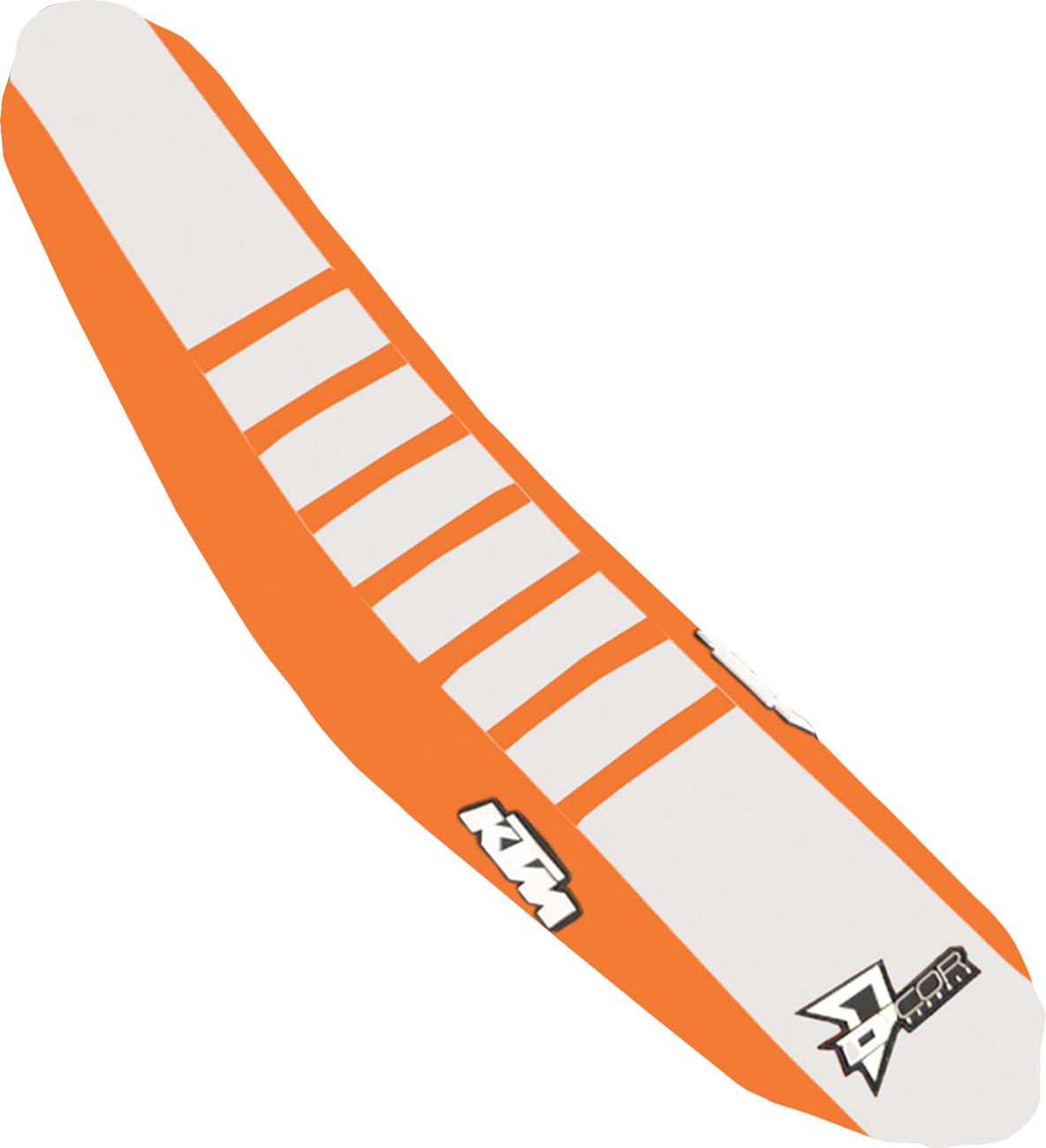 D'cor visuals Seat Cover - Orange/White - SX/F '18-'22 KTM