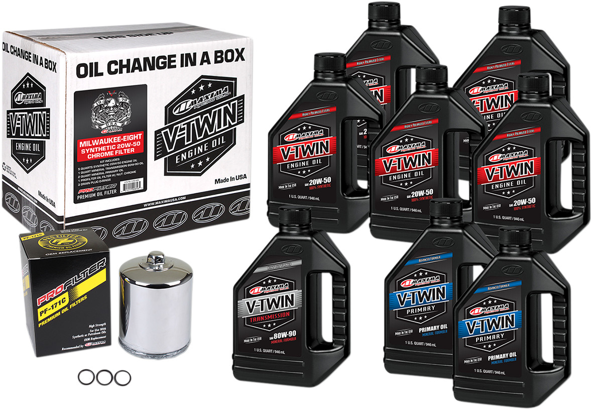 Maxima V-Twin Oil Change Kit
