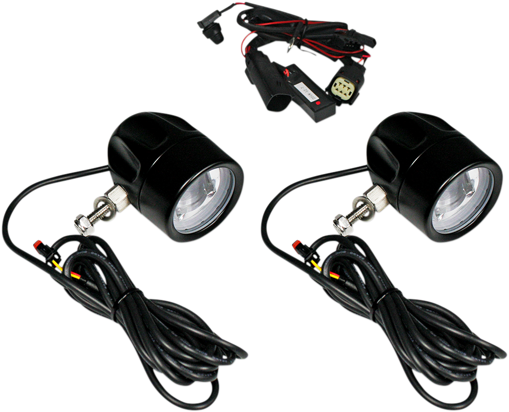 Custom Dynamics Probeam Black LED Halo Fog Light Kit 2010-2013 Harley FLHX FLTRX