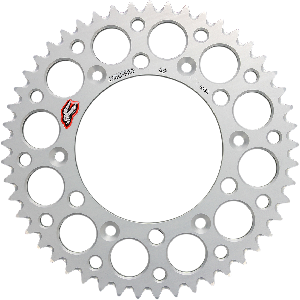 Renthal Rear Sprocket - Aluminum - 49 Tooth - Silver - Honda 49T
