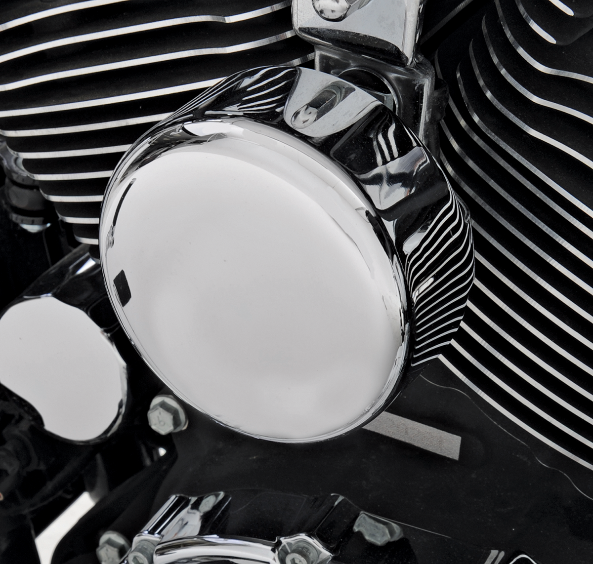Drag specialties Round Horn Cover - Chrome Harley Davidson