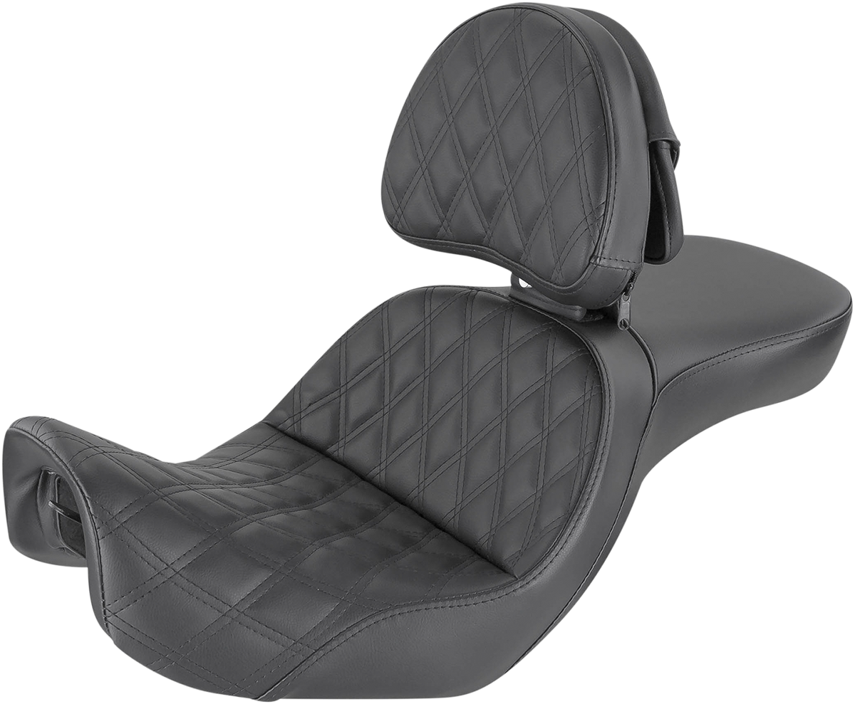 Saddlemen Explorer LS Lattice Stitch Seat For Harley Dyna 2006-2017