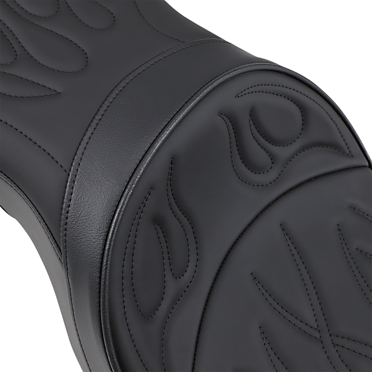 Drag specialties seats Low Profile Seat - Flame Stitched - XL '04-'22 Harley Davidson