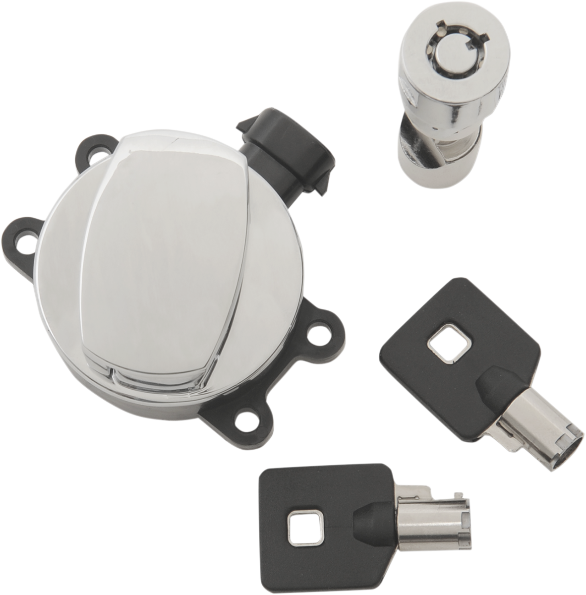 Drag specialties Side Hinge Ignition Switch with Fork Lock - Chrome Harley Davidson