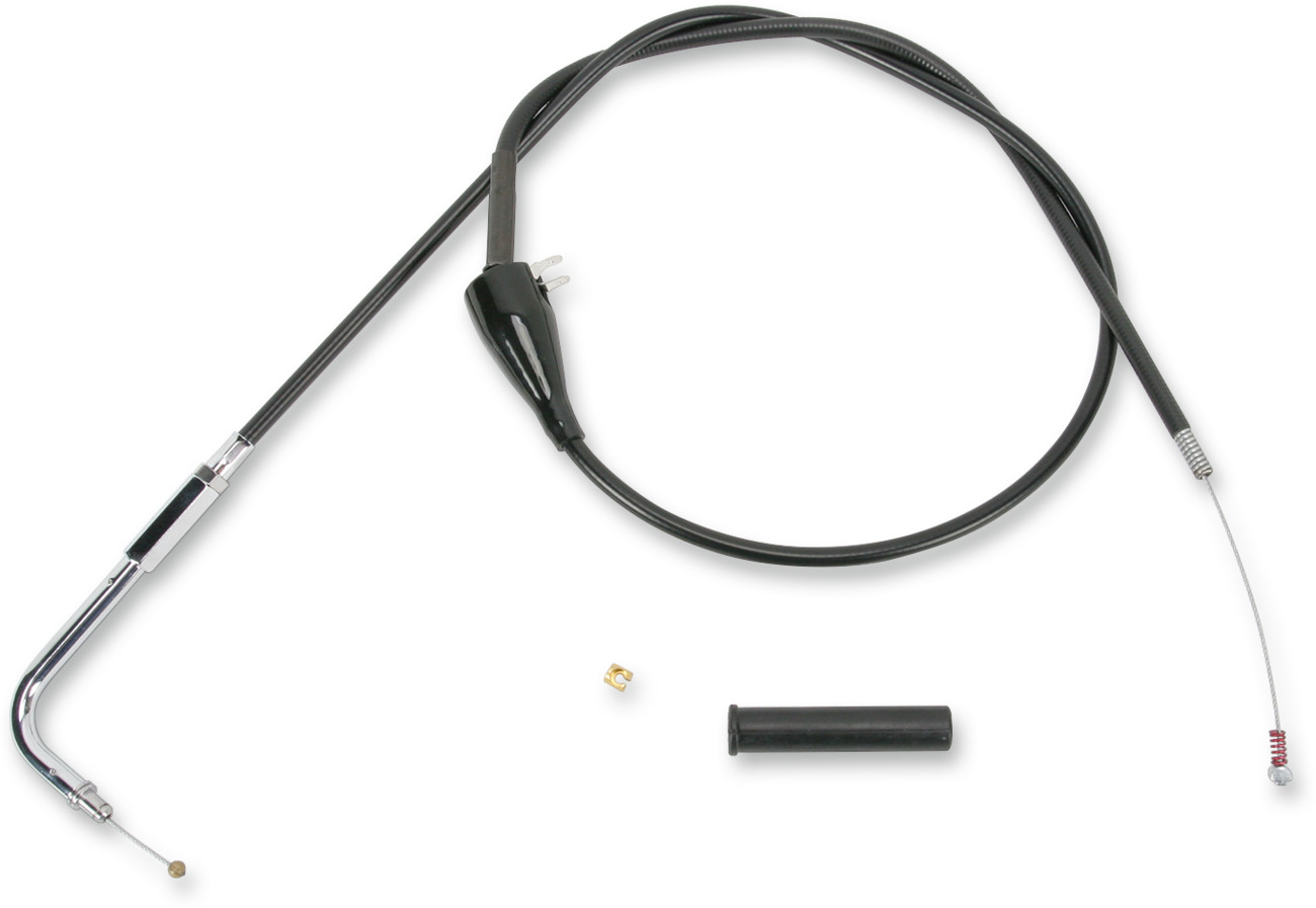 Drag specialties Black Vinyl Idle Cable - Cruise - 44" 2002-2002 Harley Davidson FLHRSEI Screamin Eagle Road King / 2003-2003 Harley Davidson FLHRSEI2 Screamin Eagle Road King 2