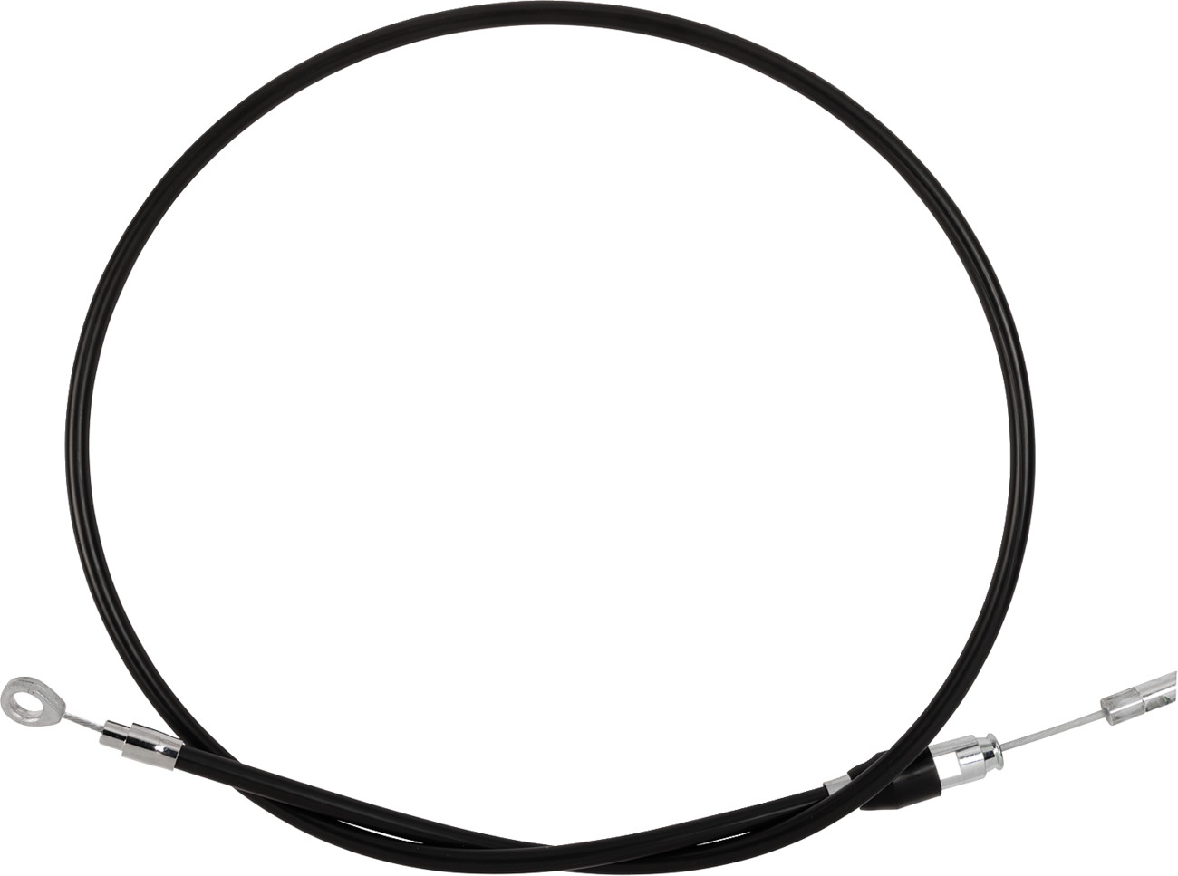 Drag specialties Quick Connect Clutch Cable - Upper - 54" - Black/Chrome Harley Davidson