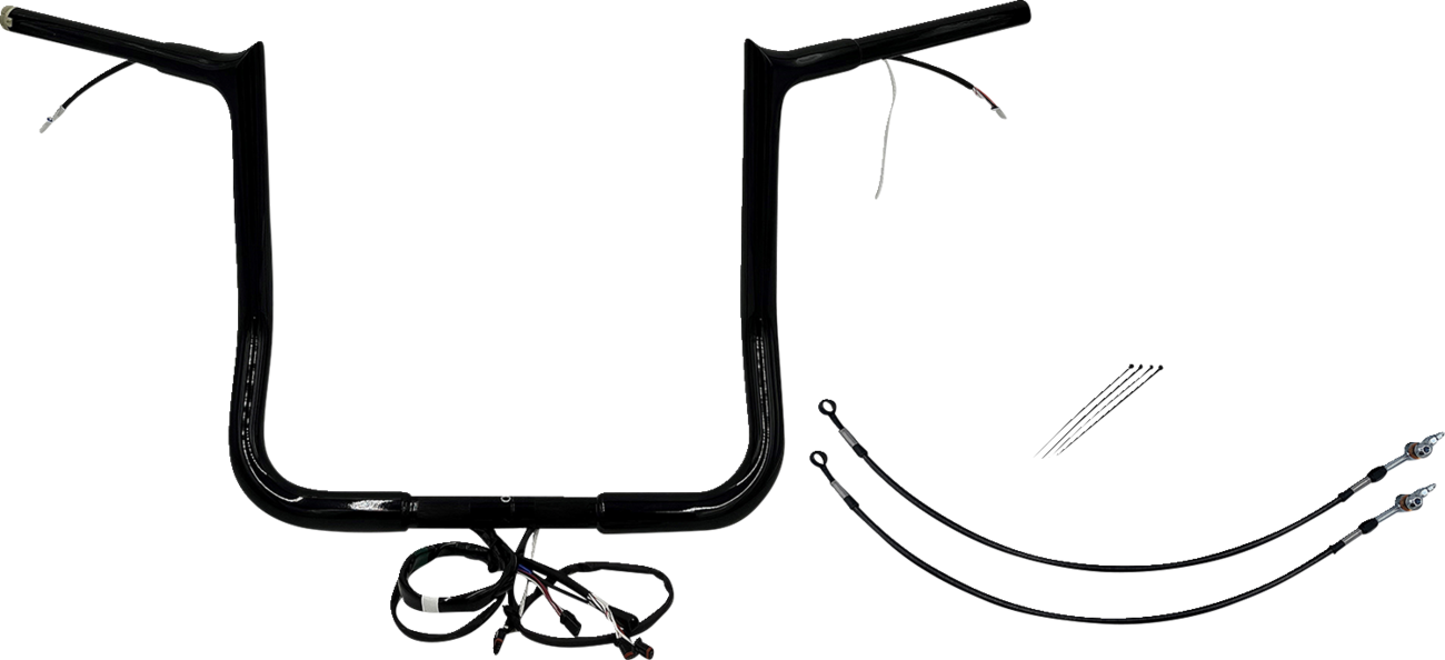 Fat Baggers Inc. 1 1/4" Wired Pointed Top Handlebar Kit For Harley Touring 2016-2020