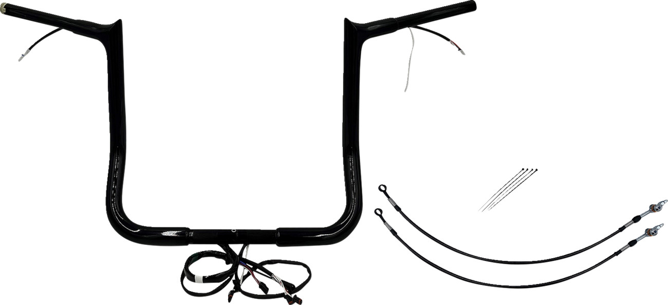 Fat Baggers Inc. 1 1/4" Wired Pointed Top Handlebar Kit For Harley Touring 2016-2020