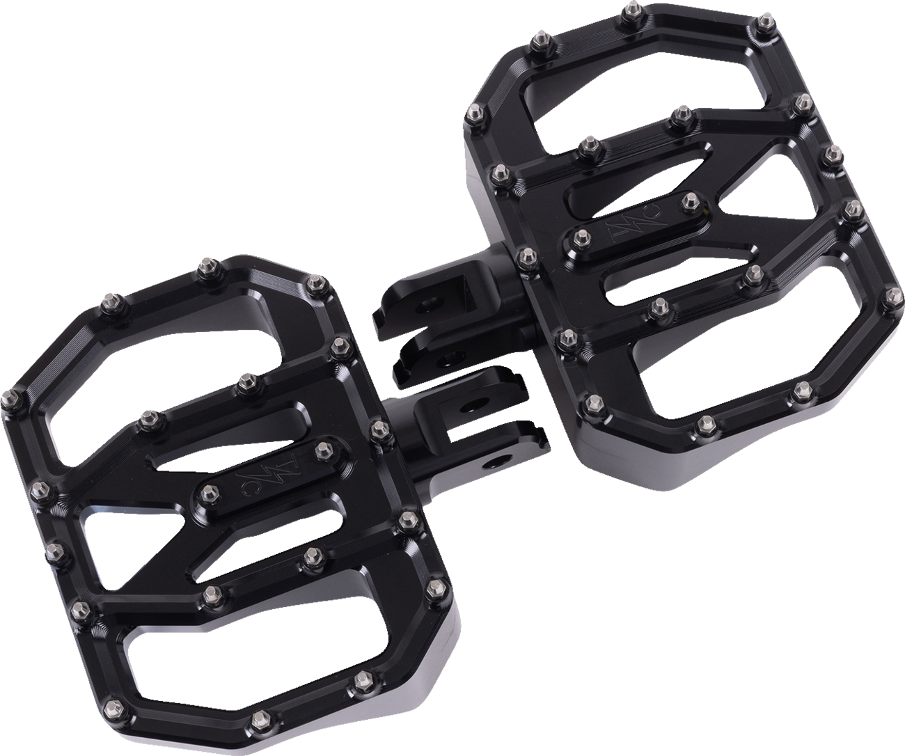 Thrashin supply co. Mini Aggressor Floorboards - Black - Front Harley Davidson