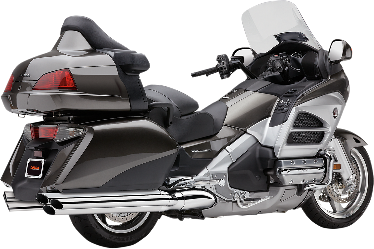 Cobra 6-6 Mufflers - Chrome 2017-2017 Honda GL1800F6B Gold Wing Bagger / 2013-2016 Honda GL1800B Gold Wing F6B