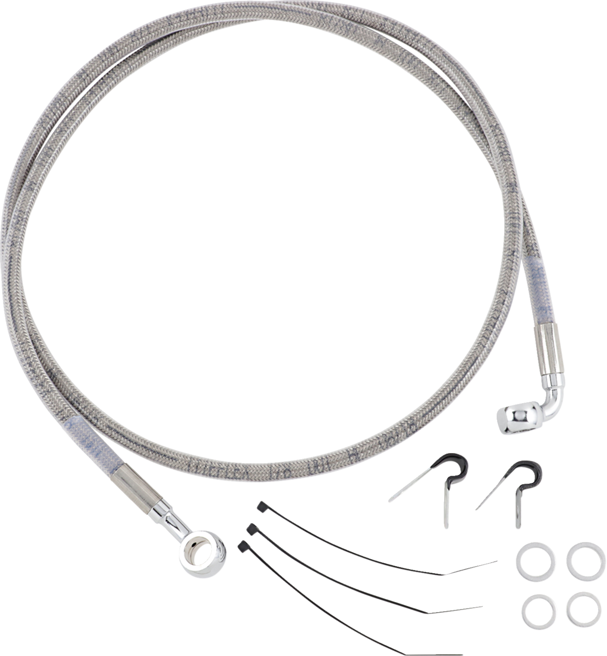 Drag specialties Brake Line - Front (Upper) - Stainless Steel Harley Davidson