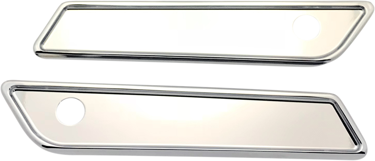 Chrome Billet Saddlebag Latch Cover Face – For Harley Touring Models (1993-2013)