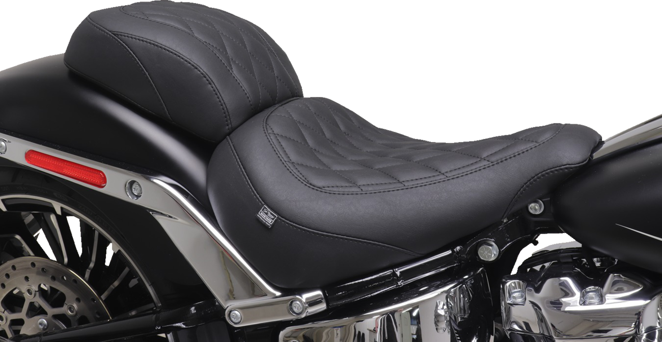 Mustang Wide Tripper™ Passenger Seat - Diamond - Black Stitch - FXBR '23-'25 2023-2025 Harley Davidson FXBR Breakout 117 / 2025-2025 Harley Davidson Softail Breakout FXBR