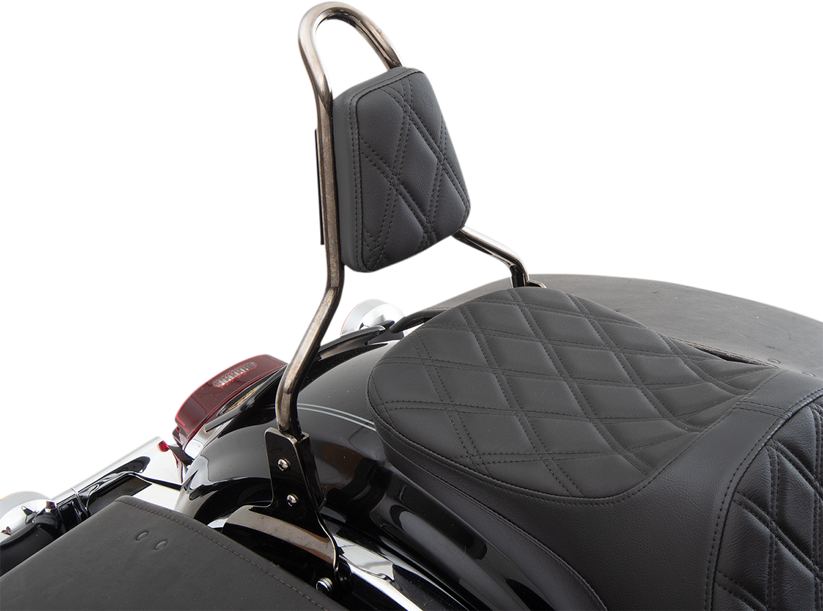 Drag specialties seats Tapered Backrest Pad - Double Diamond - Black Stitch