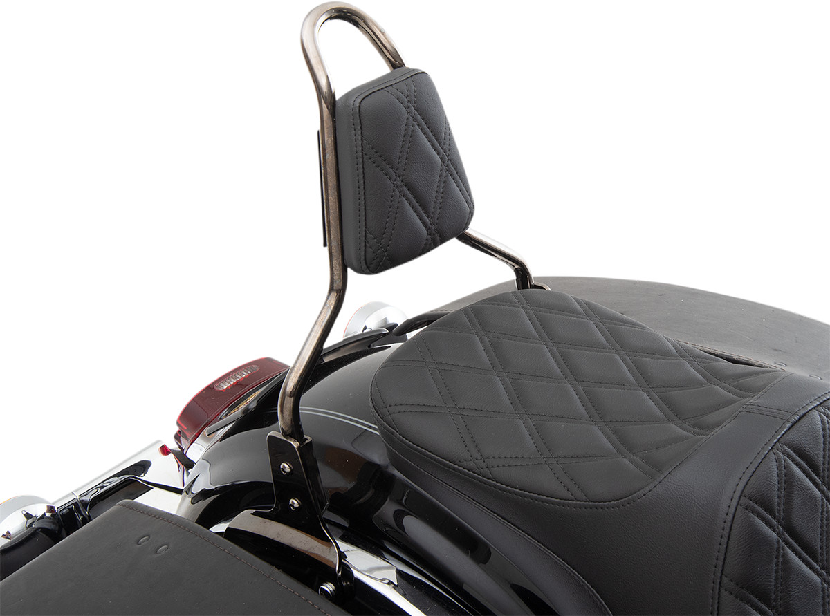 Drag specialties seats Tapered Backrest Pad - Double Diamond - Black Stitch