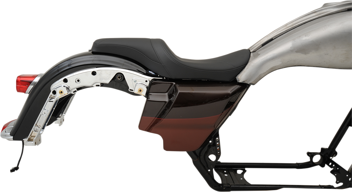 Drag specialties seats Predator Seat - Mild Stitched - Yaffe Gas Tank - FL '08-'23 Harley Davidson