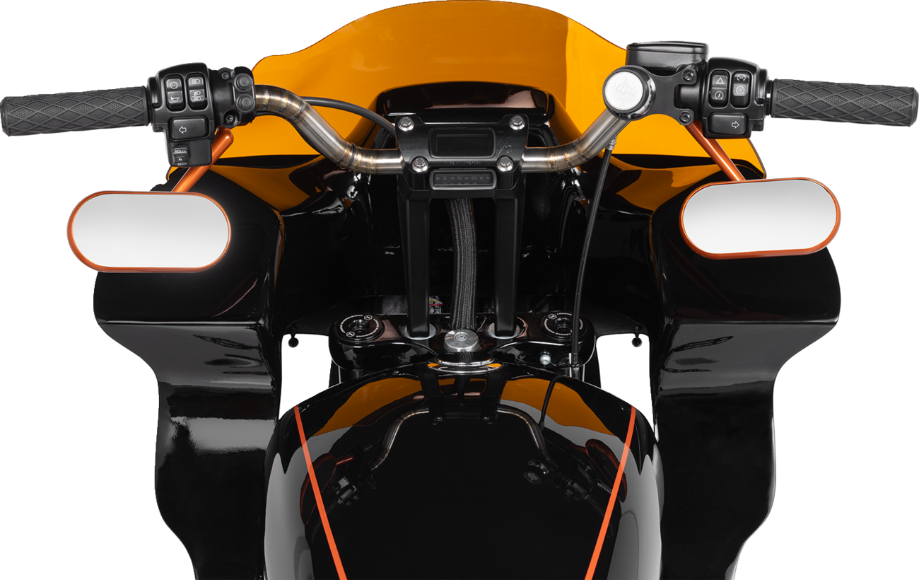 Arlen ness Mirror - Side View - Oval - Orange - Left