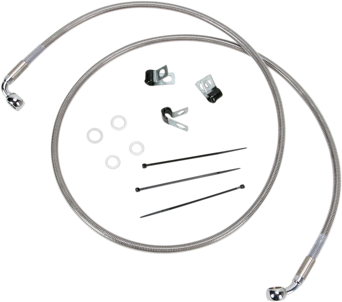 Drag Specialties Extended Length Stainless Steel Brake Line Kit