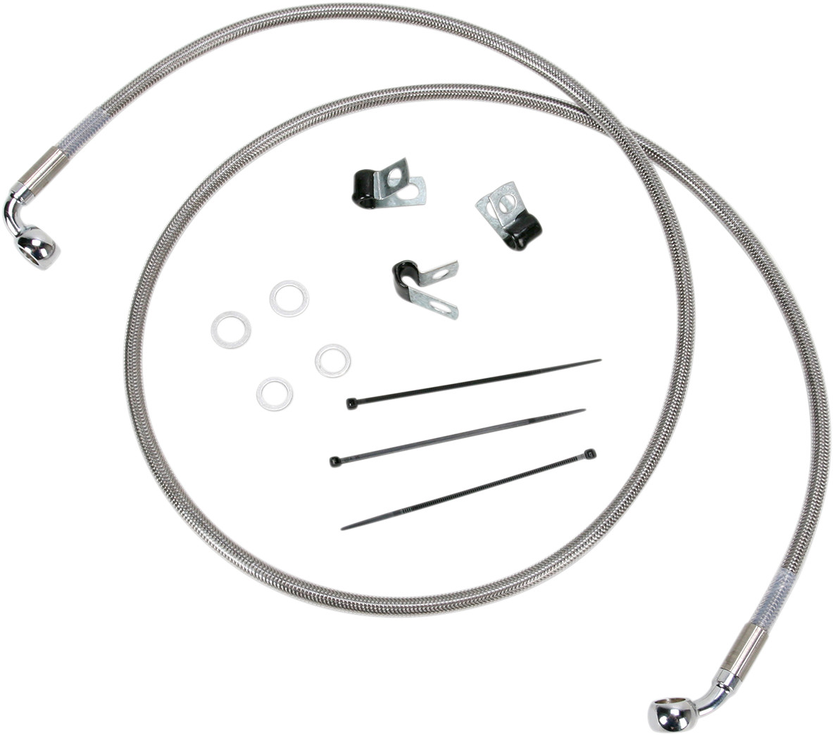 Drag Specialties Extended Length Stainless Steel Brake Line Kit