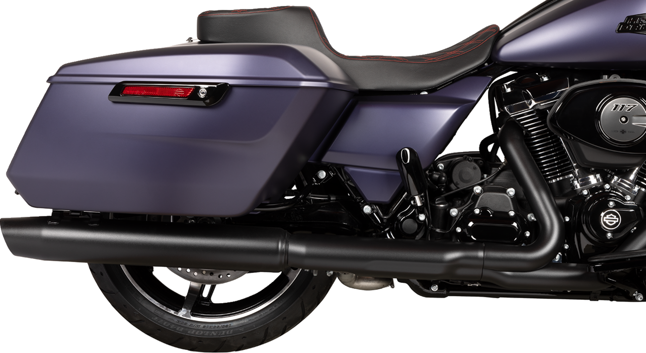 Drag specialties seats Performance Predator 2-Up Seat - Extended Reach - Vinyl - Red Double Diamond Stitch Harley Davidson