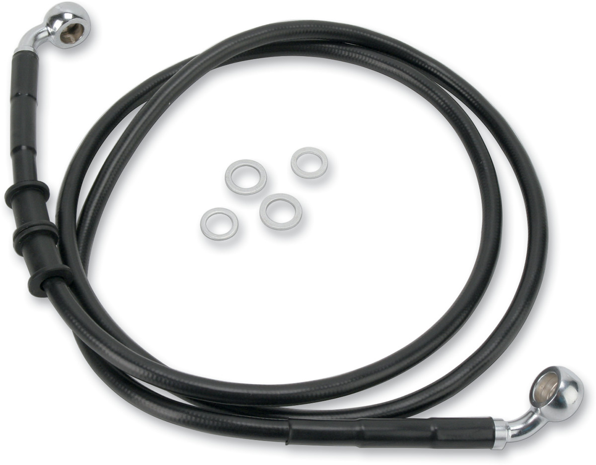 Drag Specialties Extended Length Black Vinyl Brake Line Kit