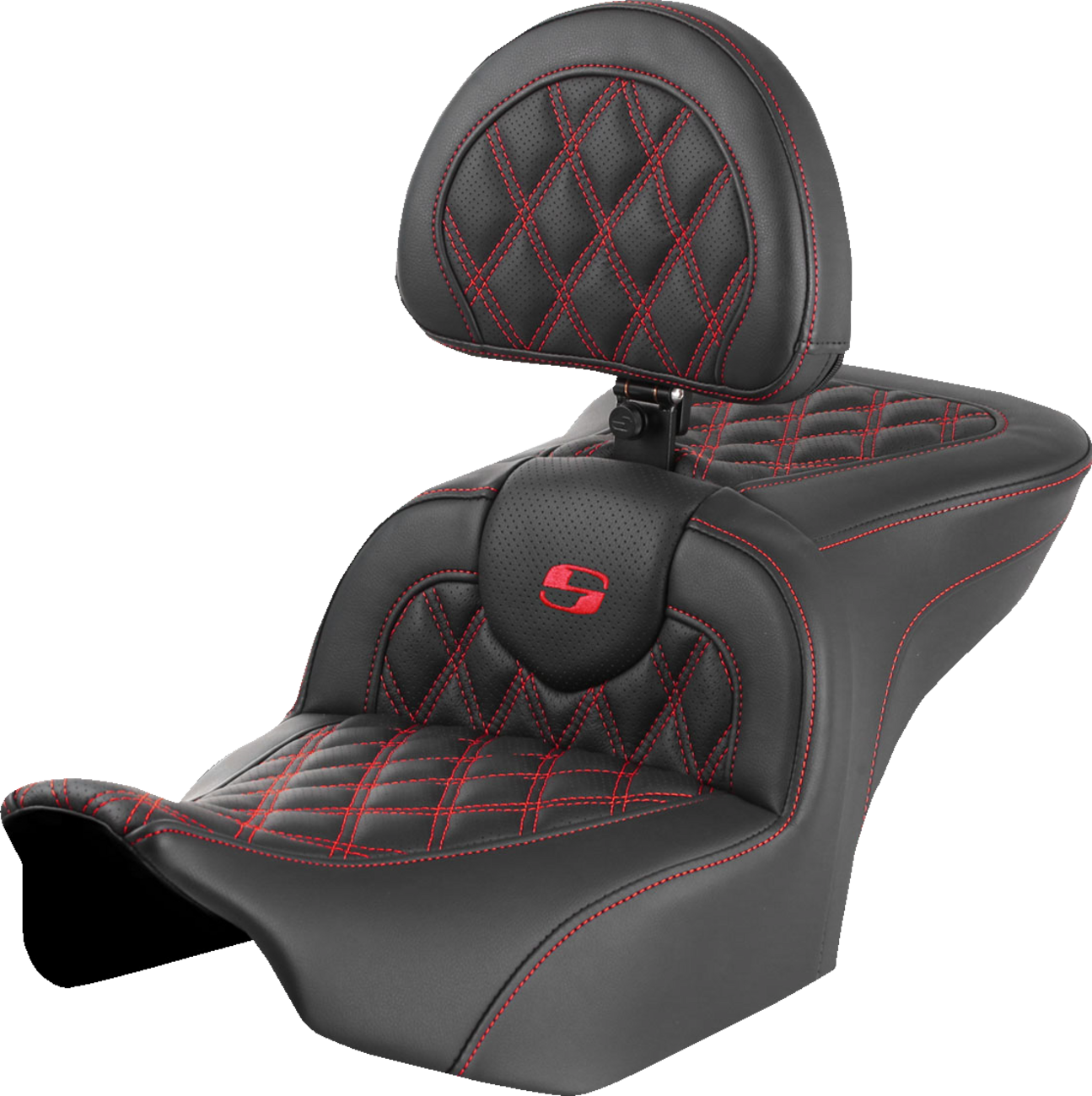 Saddlemen Roadsofa LS Lattice Stitch 2-Up Seat For Harley FLHX / FLTRX 2023-2025