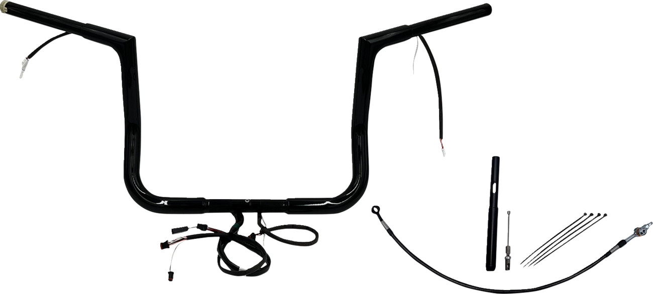 Fat Baggers Inc. 1 1/4" Wired Flat Top Handlebar Kit For Harley Touring 2021-2025