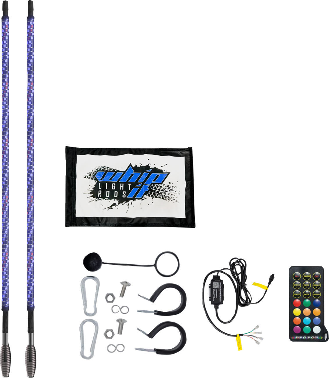 Whipitlightrods 3' Whip Light Rod - Bluetooth® - RGB