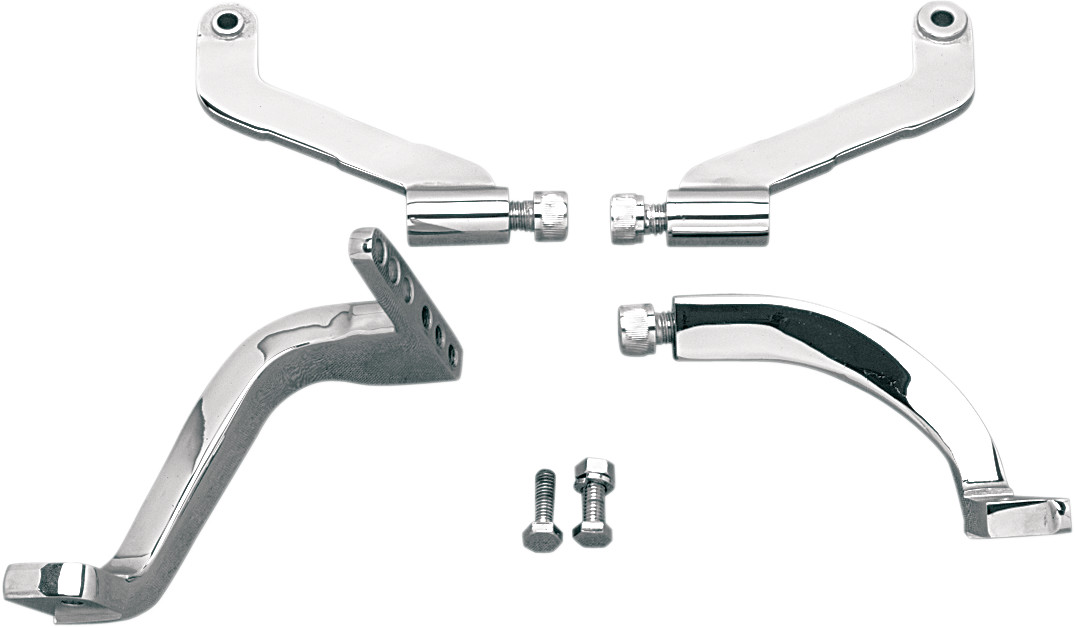Drag specialties Floorboard Mounting Brackets - Chrome - FLT/FLHT Harley Davidson
